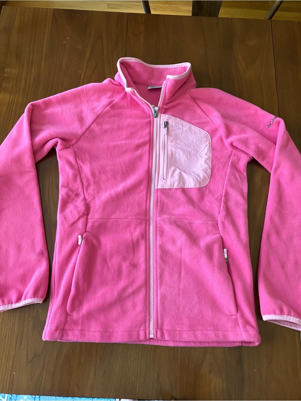 Columbia Girls' Pink Full-Zip Fleece Jacket